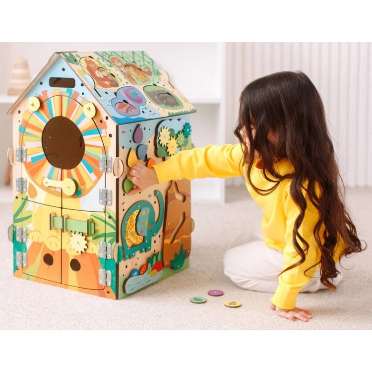 Образователна къщичка с LED осветление Сафари