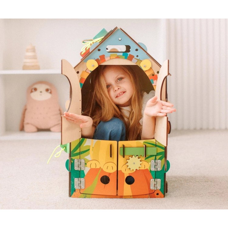 Образователна къщичка с LED осветление Сафари