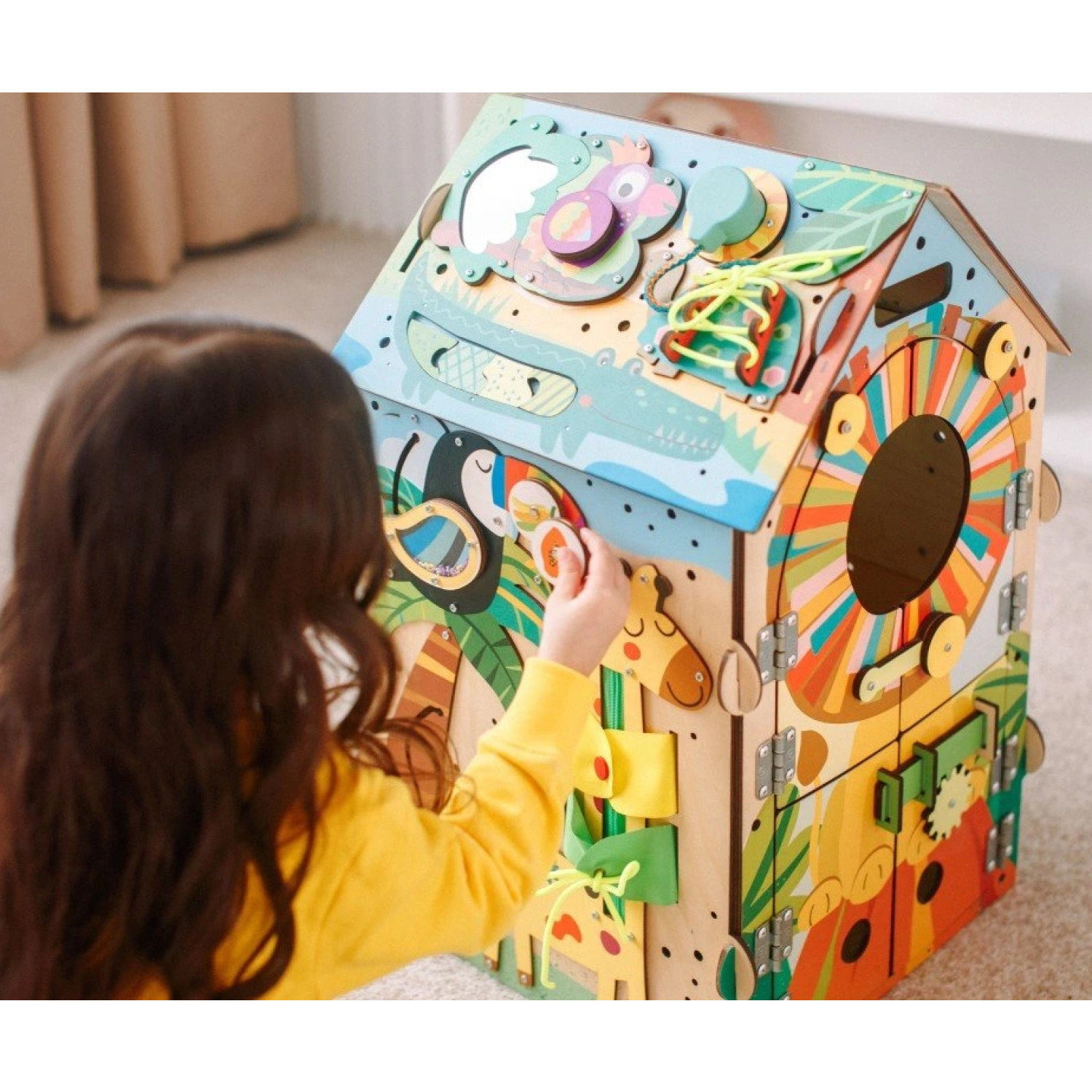 Образователна къщичка с LED осветление Сафари