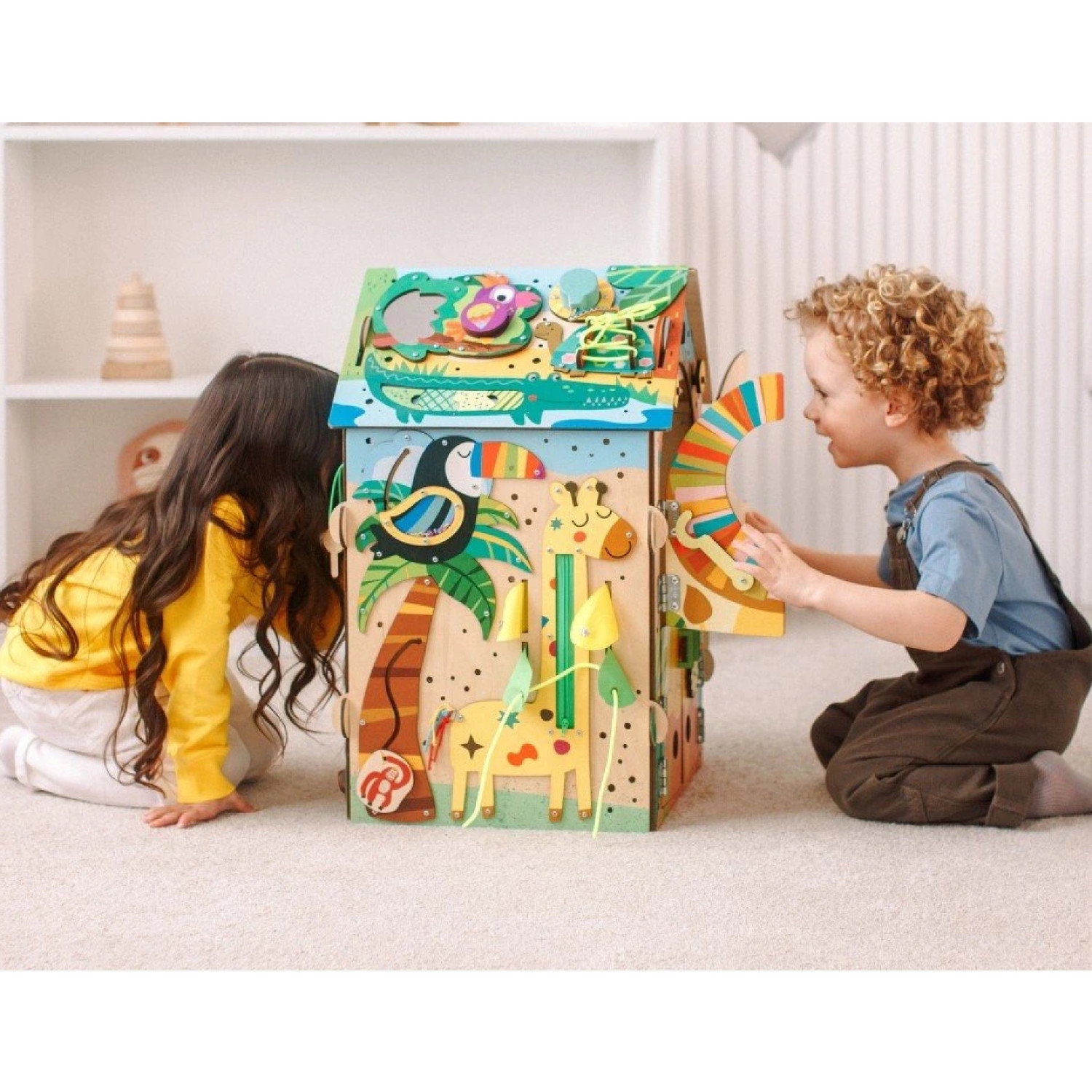 Образователна къщичка с LED осветление Сафари