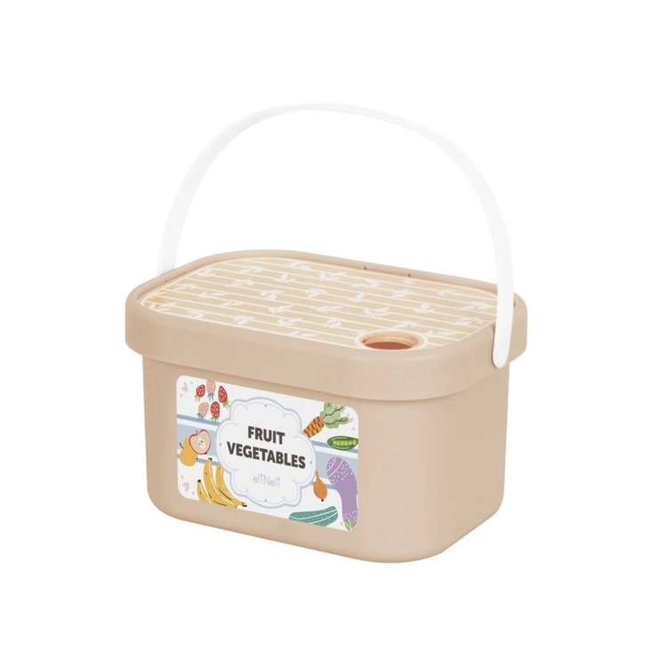 Дървени плодове и зеленчуци за рязане в кутия 3в1