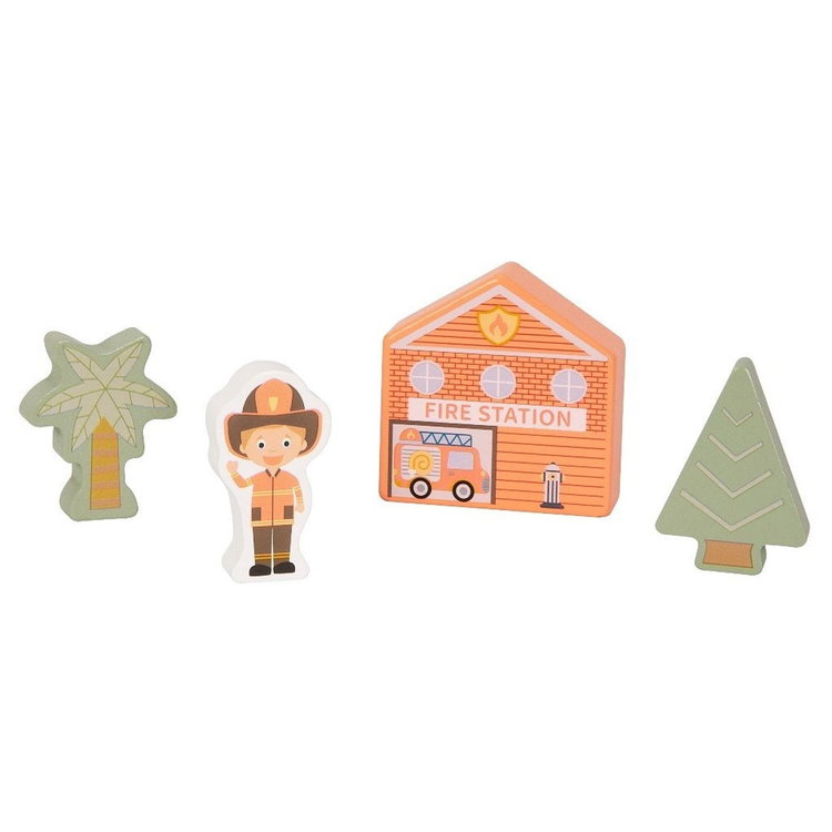 Дървен конструктор с фигури, Град