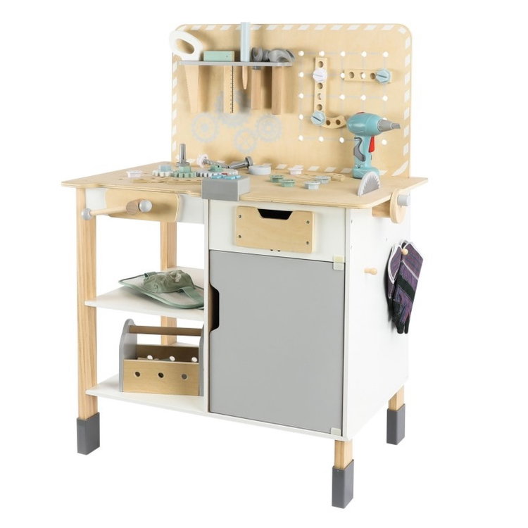 Дървена работилница с инструменти + колан за инструменти