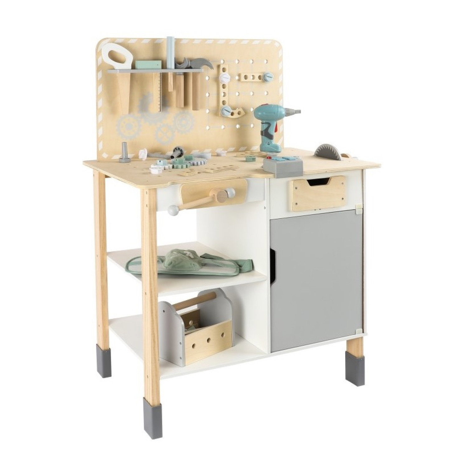 Дървена работилница с инструменти + колан за инструменти