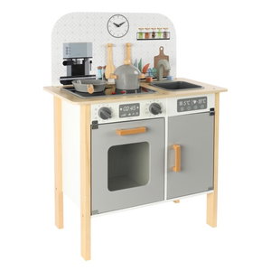Детска дървена кухня с аксесоари Класик + комплект за готвач