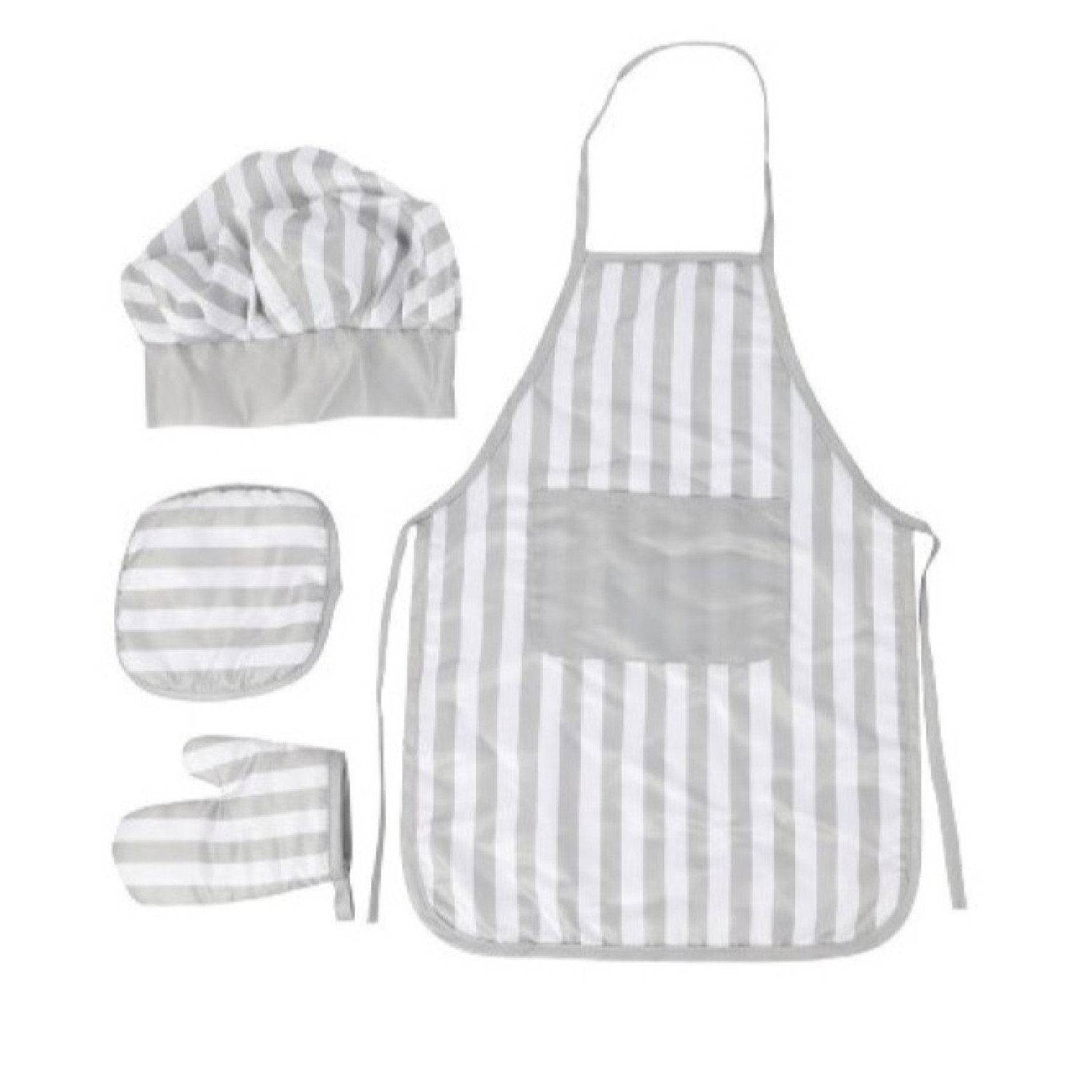 Детска дървена кухня с аксесоари Класик + комплект за готвач