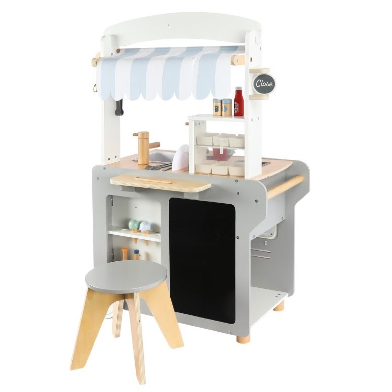 Детски дървен мобилен магазин