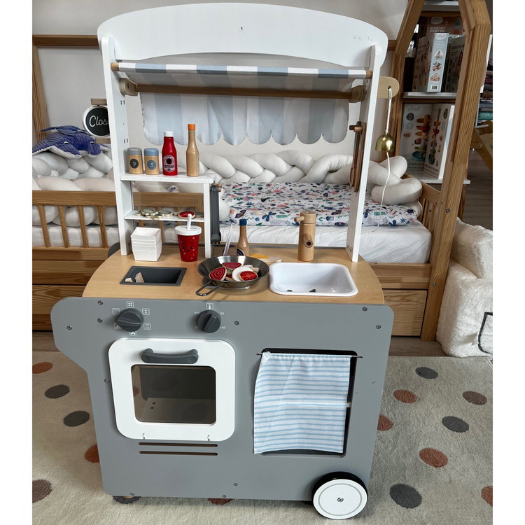 Детски дървен мобилен магазин