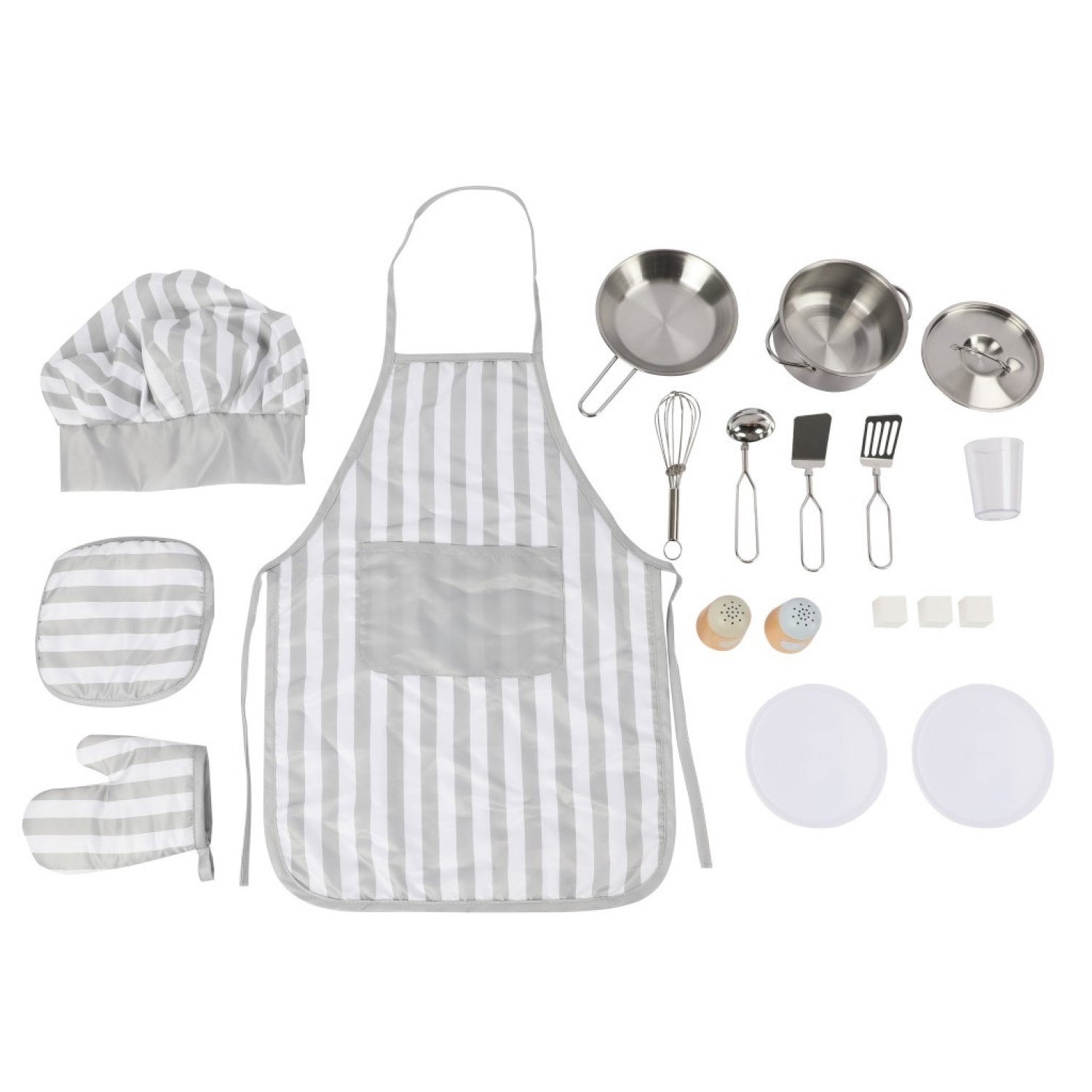 Детска дървена кухня с аксесоари Premium + комплект за готвач