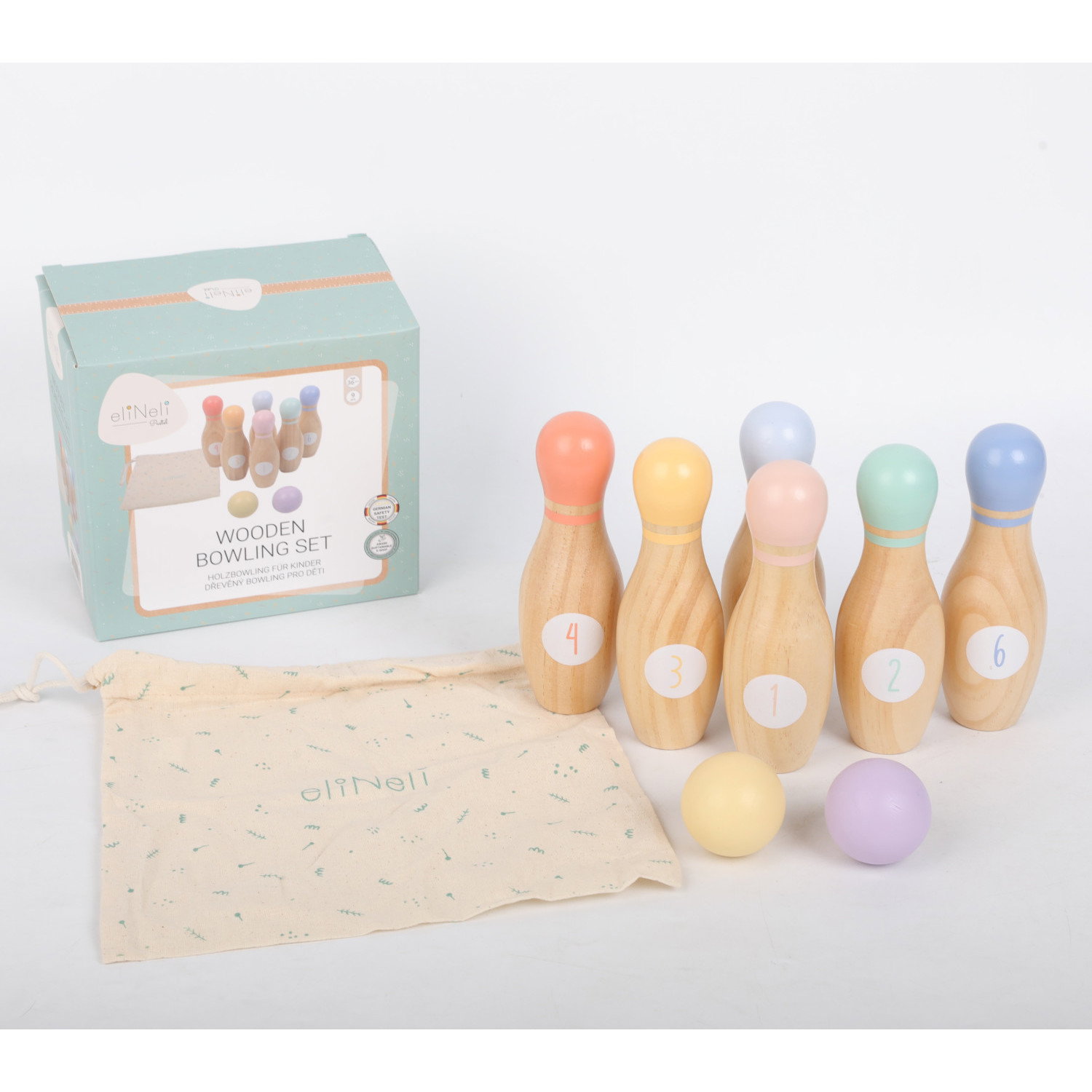 Дървен боулинг за деца