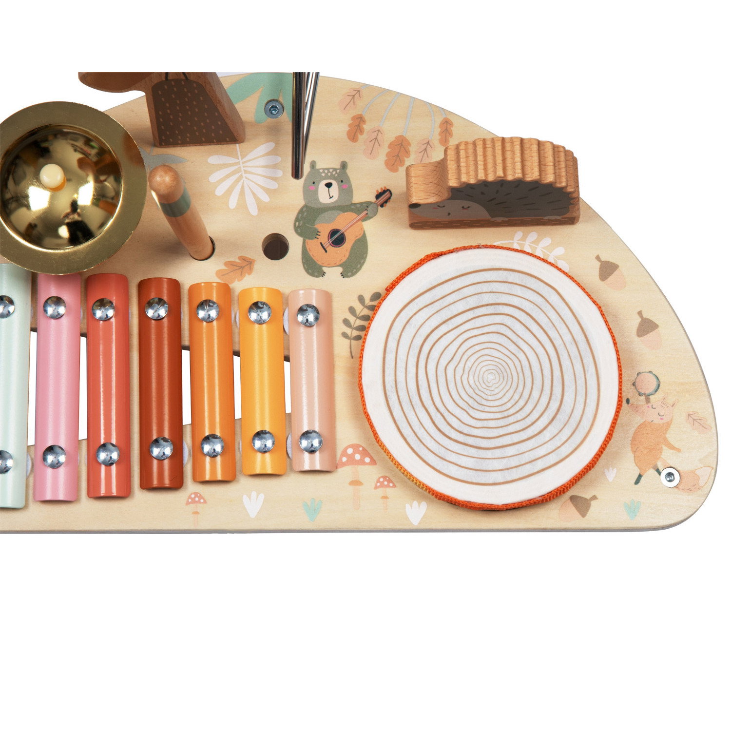 Дървена музикална маса Животни