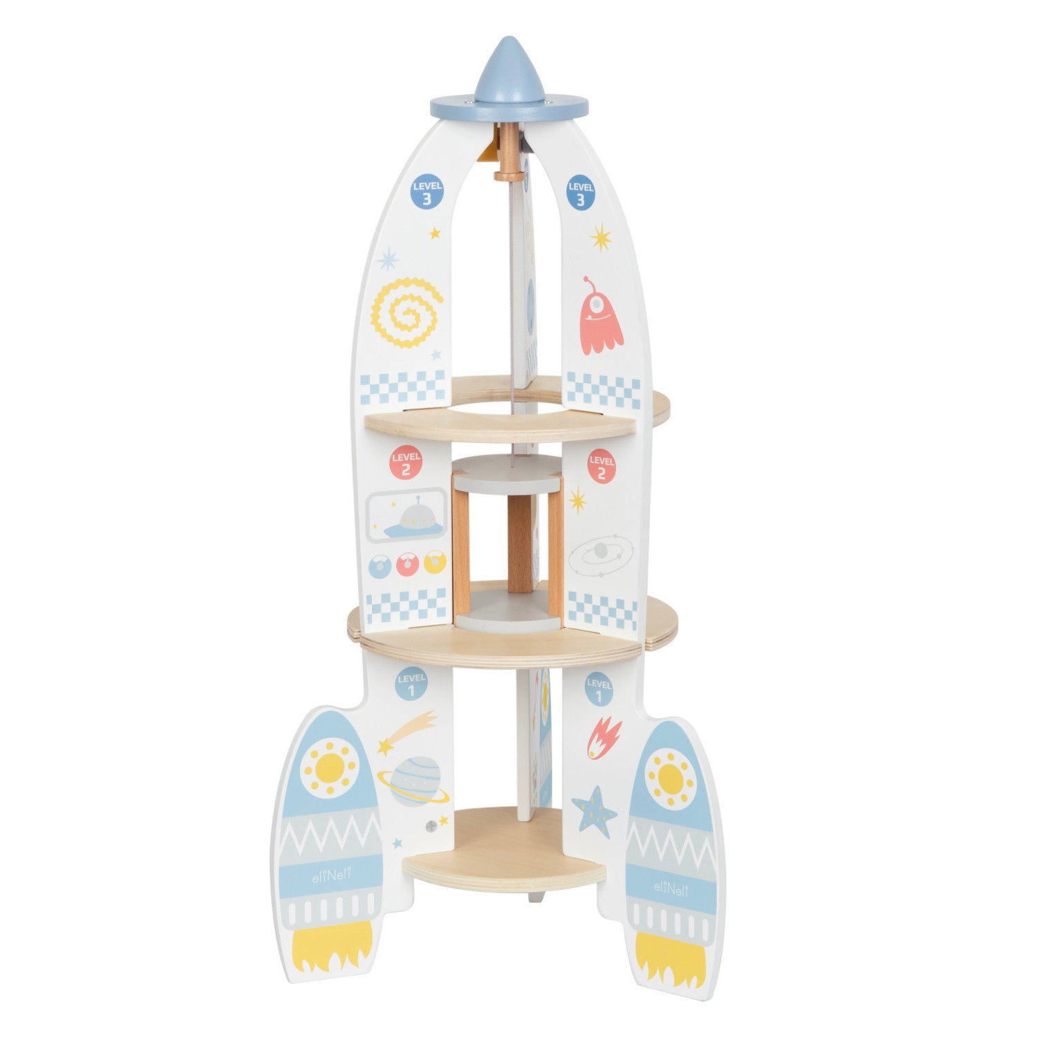 Дървена ракета с асансьор и аксесоари