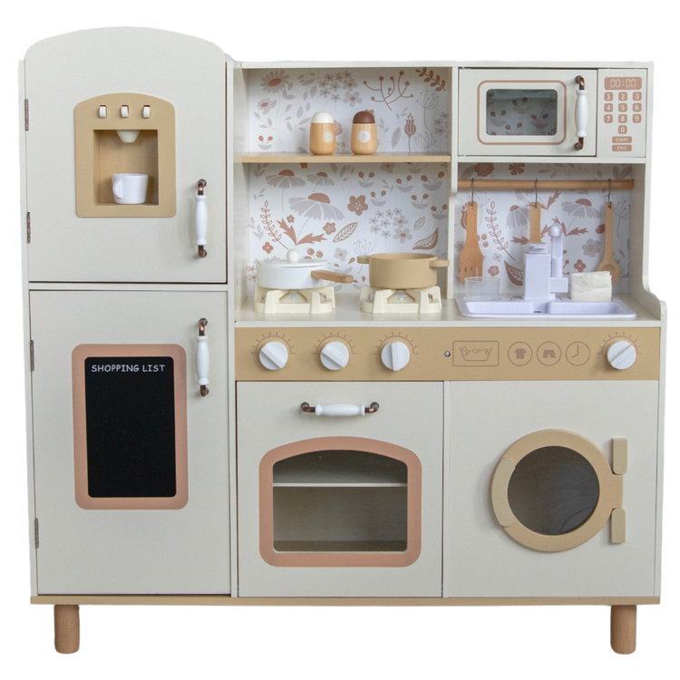 Детска дървена кухня с аксесоари и звукови ефекти