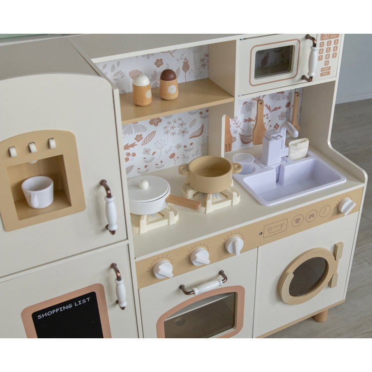 Детска дървена кухня с аксесоари и звукови ефекти