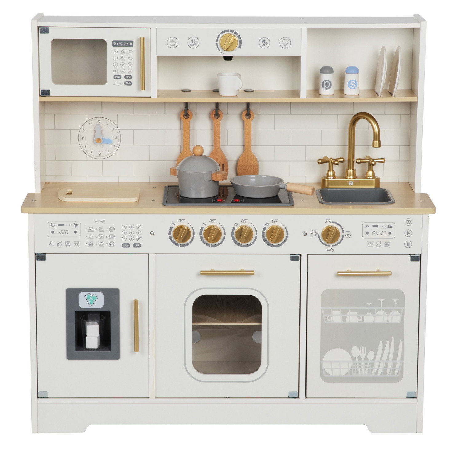 Детска дървена кухня с аксесоари Deluxe