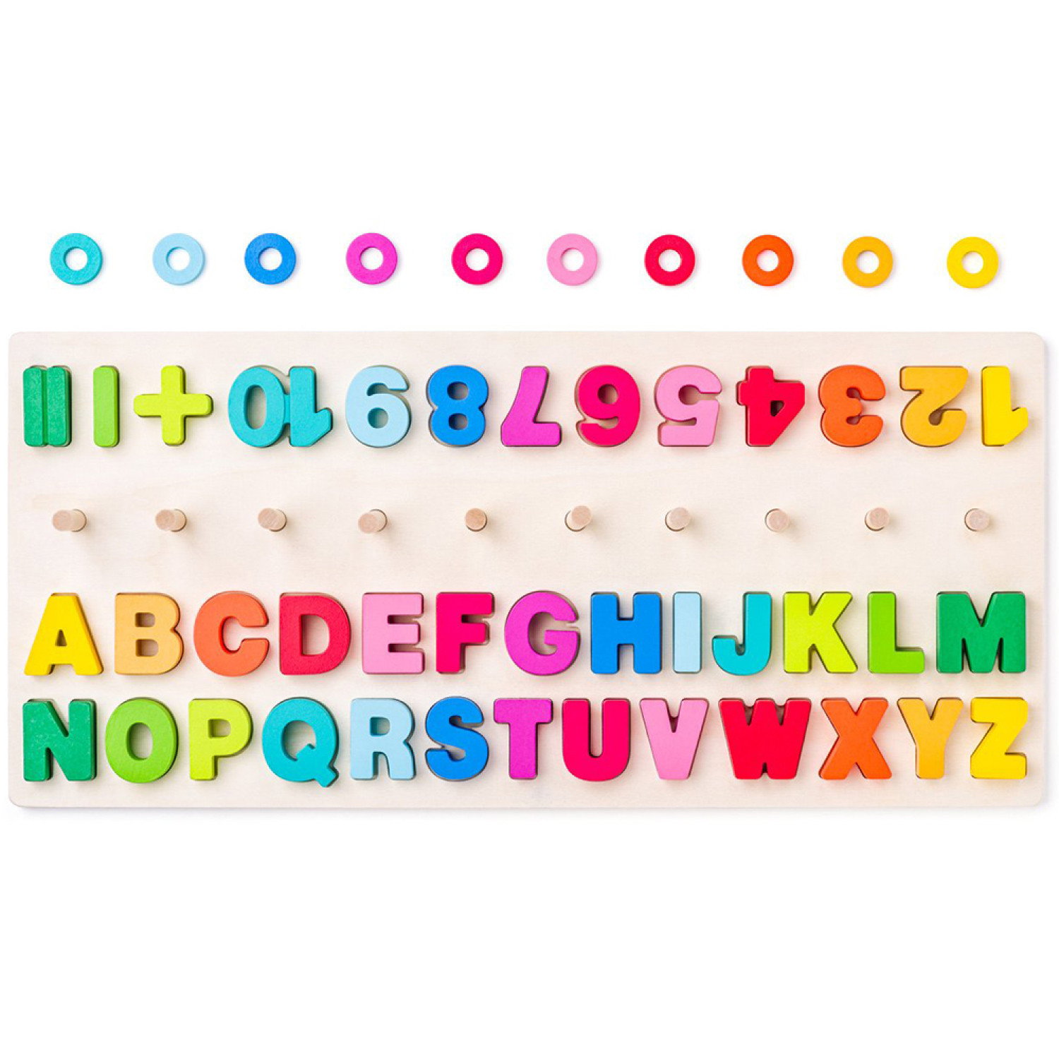 Дидактическа дъска с букви и цифри, броене и смятане до 10