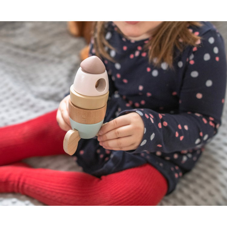 Комплект дървени играчки за баланс и редене