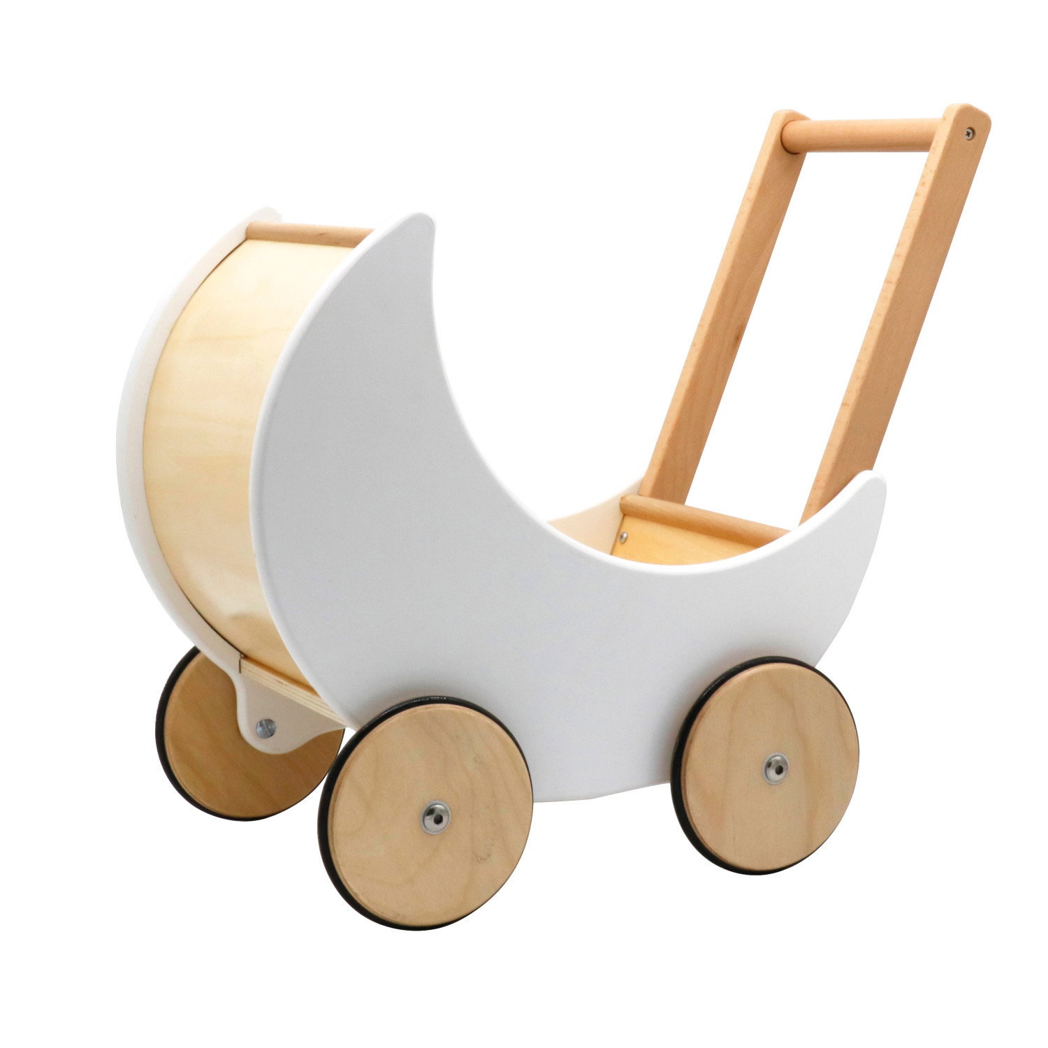 Дървена количка за кукли