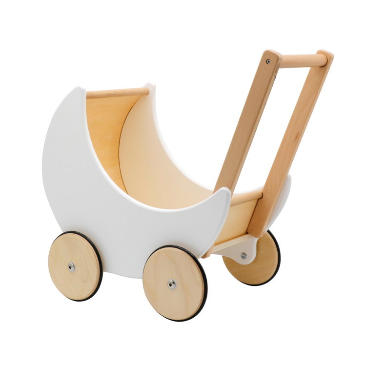 Дървена количка за кукли