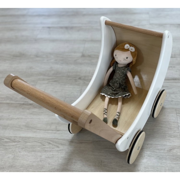 Дървена количка за кукли