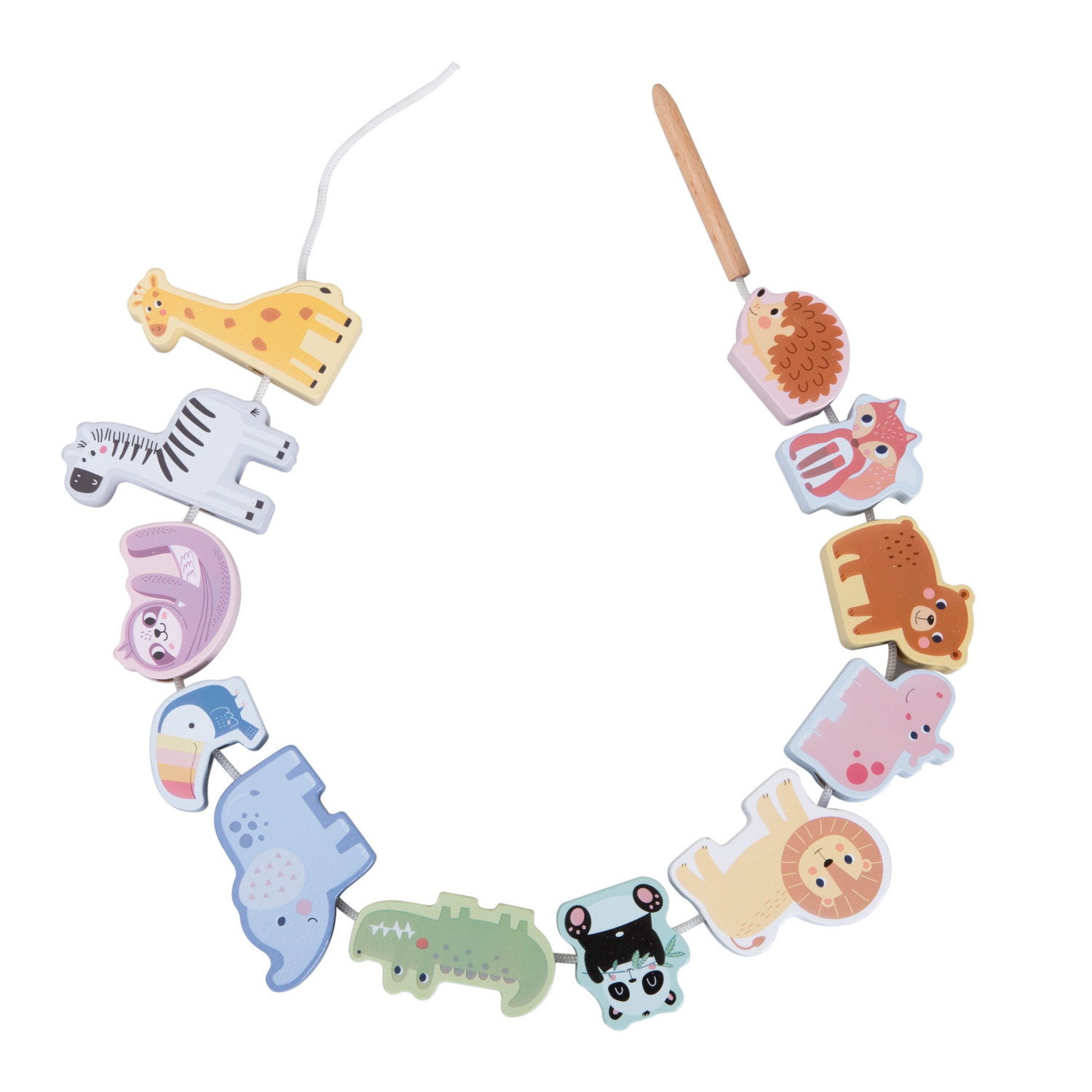 Дървена низанка ZOO