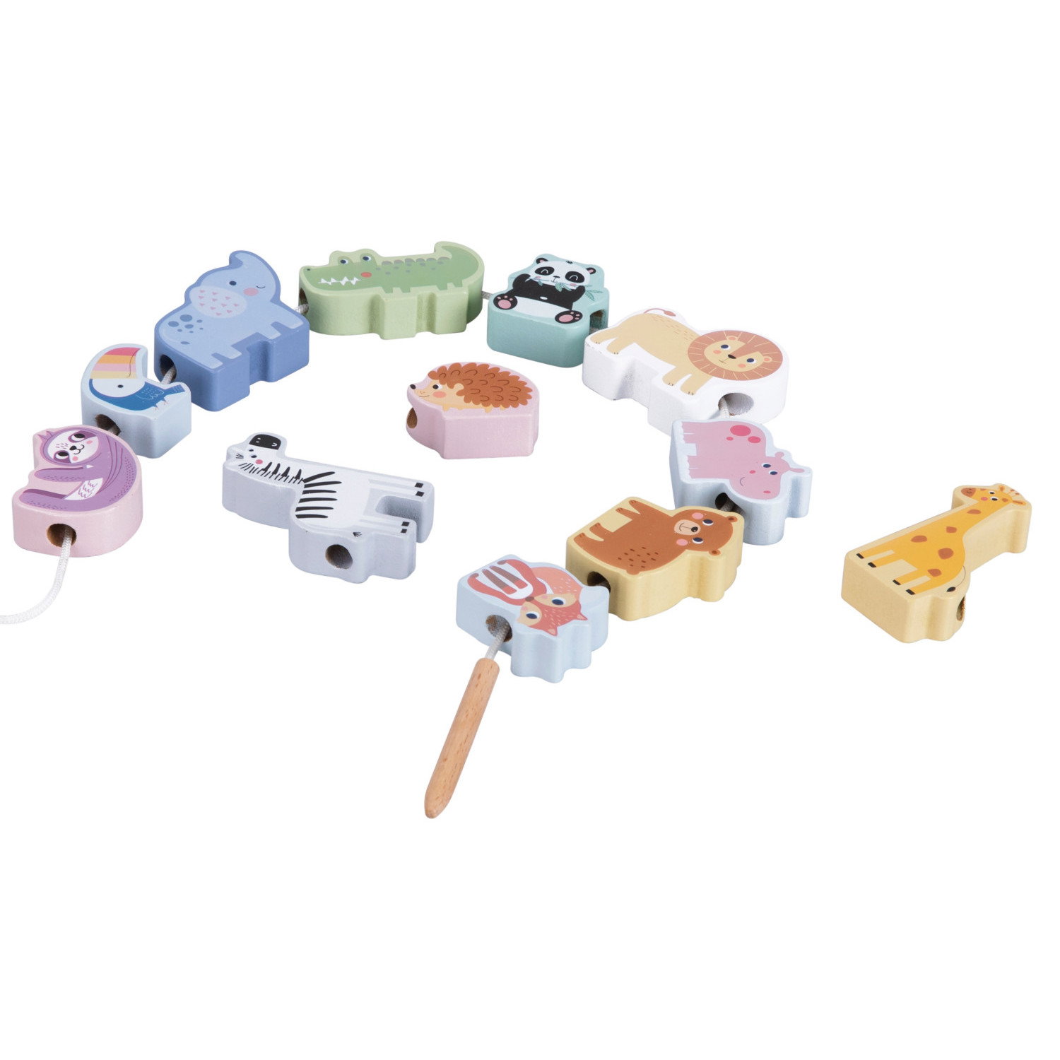 Дървена низанка ZOO