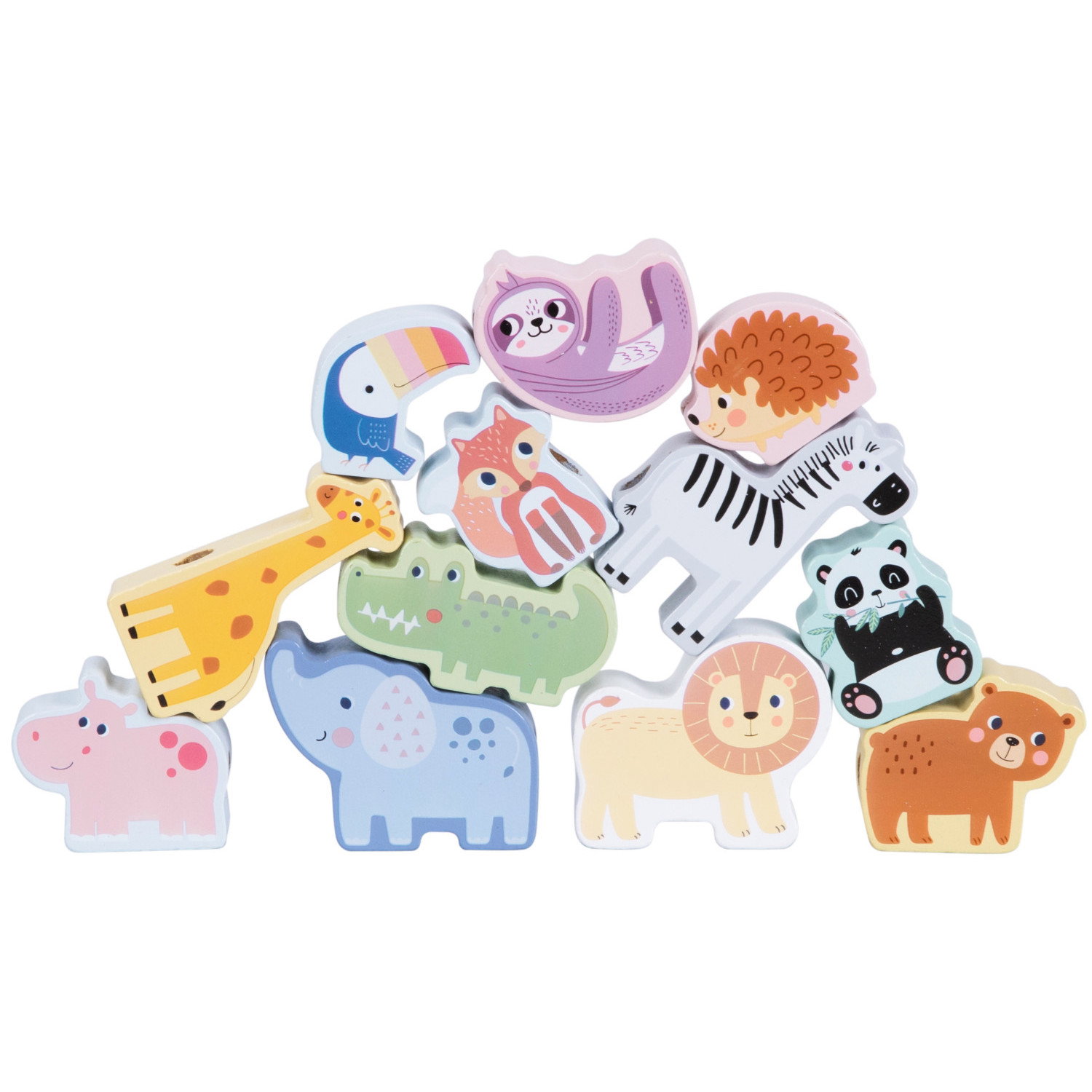 Дървена низанка ZOO