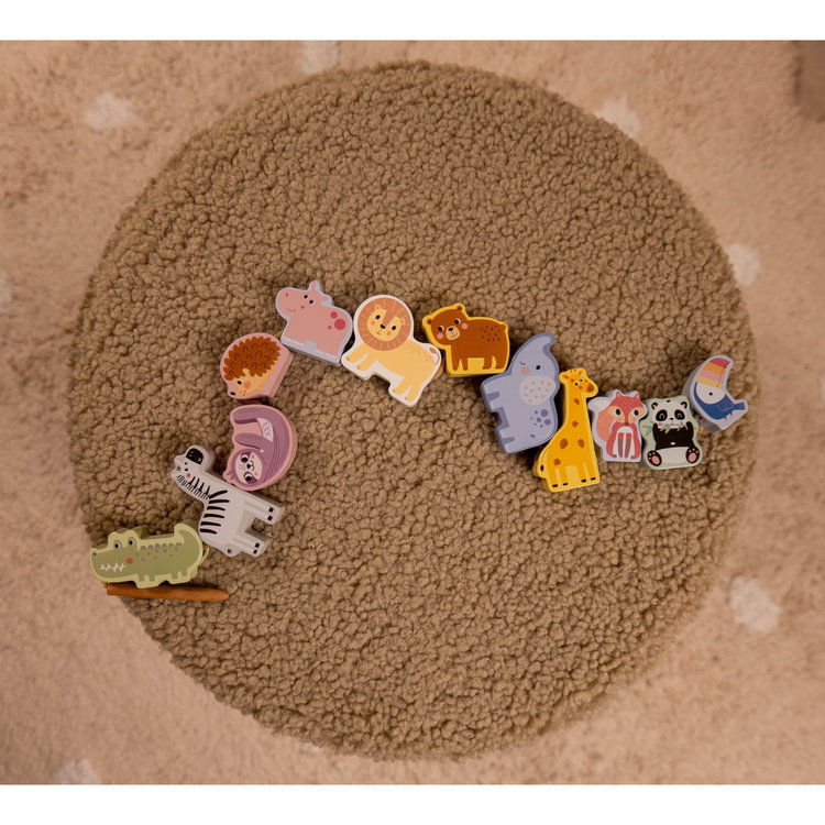 Дървена низанка ZOO