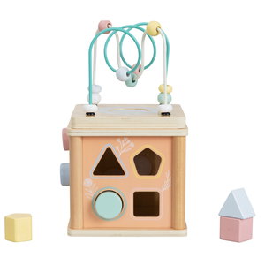 Дървен активен куб Животни