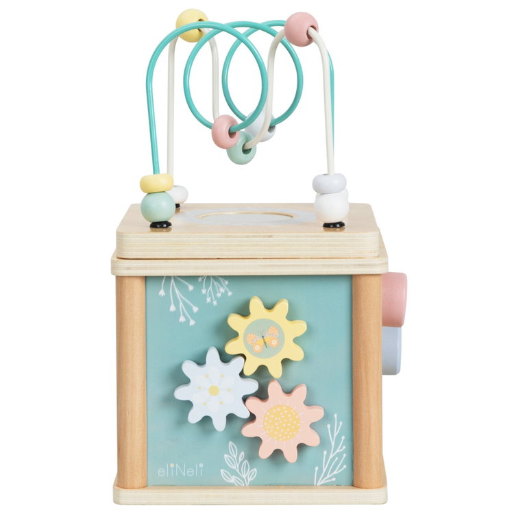 Дървен активен куб Животни