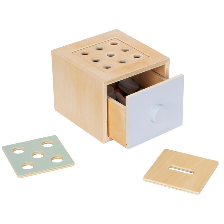 Дървена образователна кутия 3 в 1