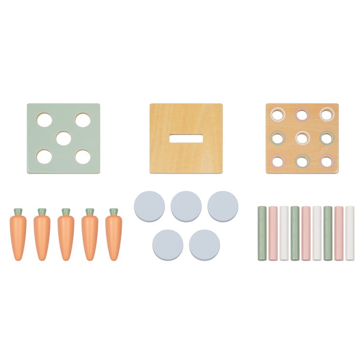 Дървена образователна кутия 3 в 1