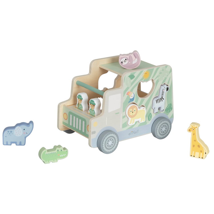 Сафари джип - сортер с животни