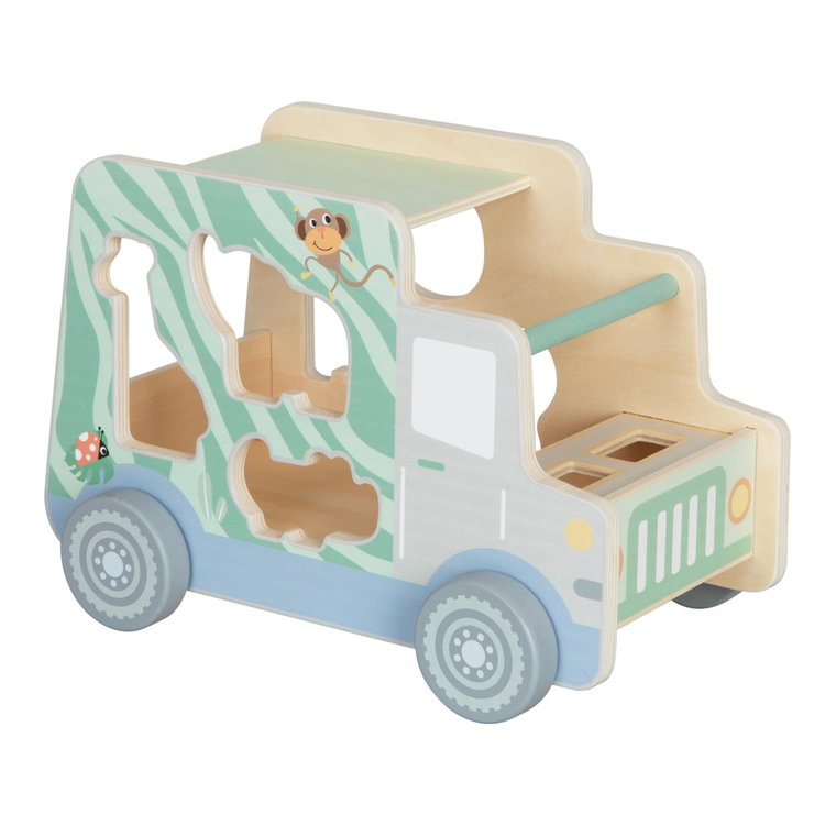 Сафари джип - сортер с животни