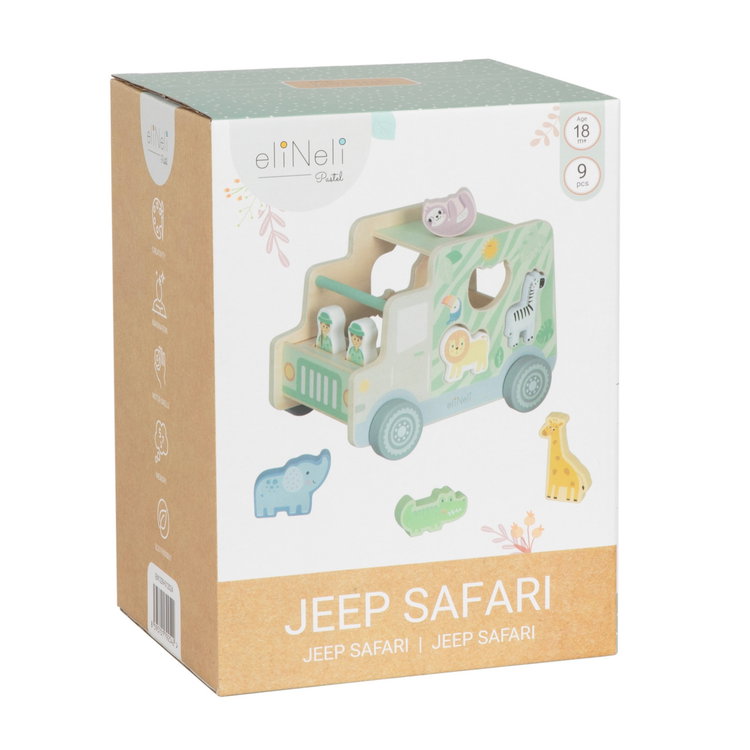 Сафари джип - сортер с животни