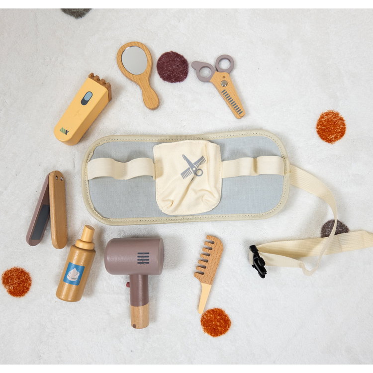 Дървен фризьорски комплект с колан