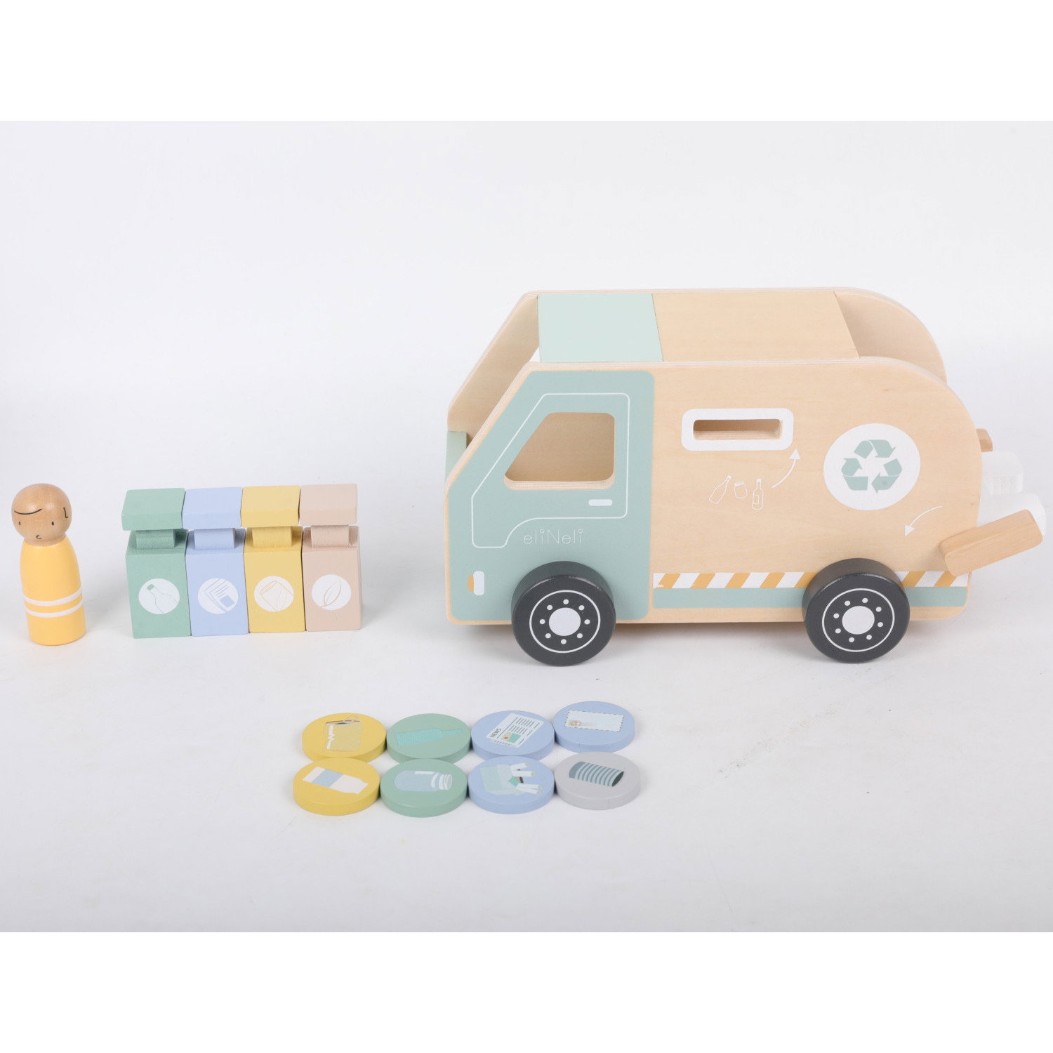 Дървен камион за боклук