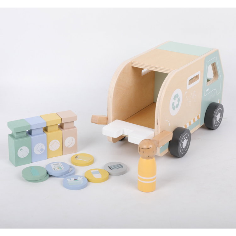 Дървен камион за боклук