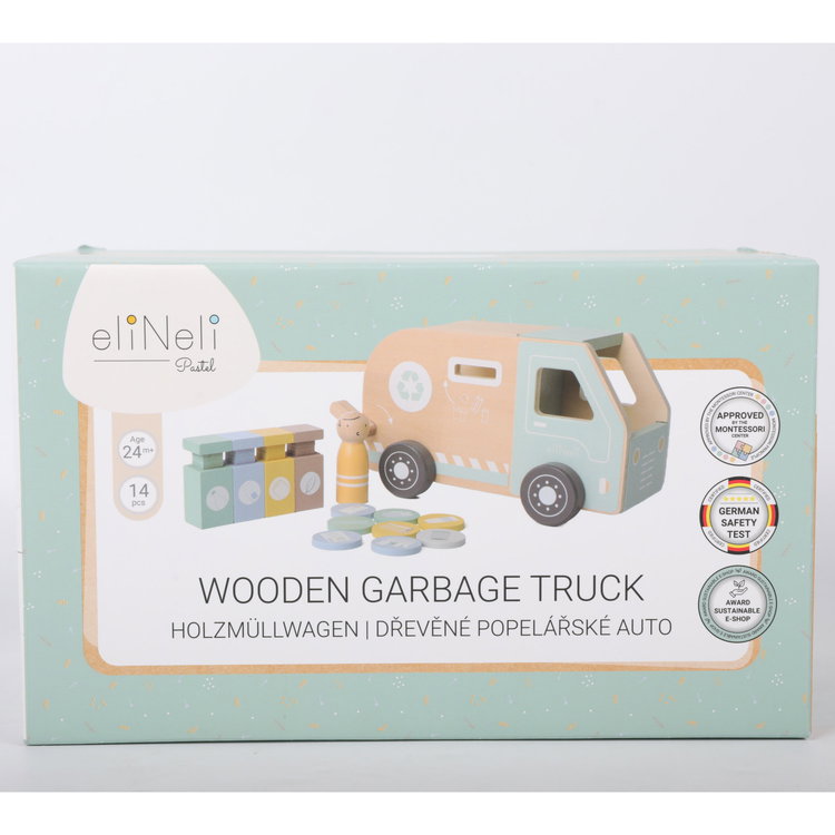 Дървен камион за боклук