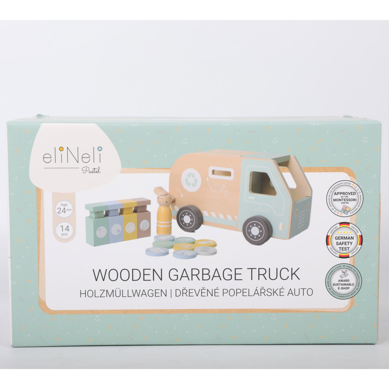 Дървен камион за боклук