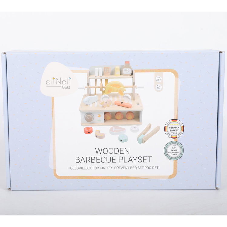 Дървено барбекю с аксесоари