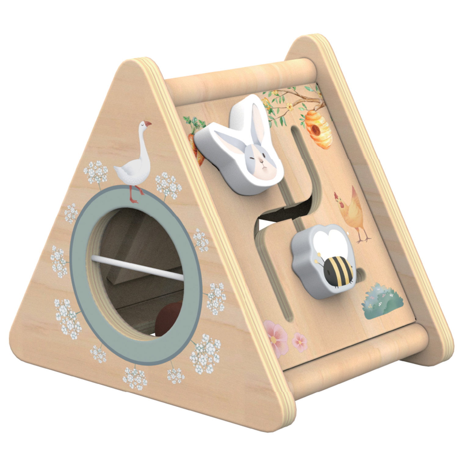 Дървен активен триъгълник Ферма