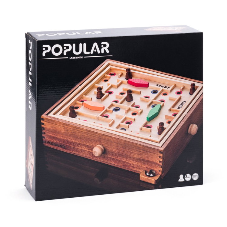 Дървена игра Лабиринт с топче