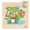 Дървен многослоен пъзел Жаба