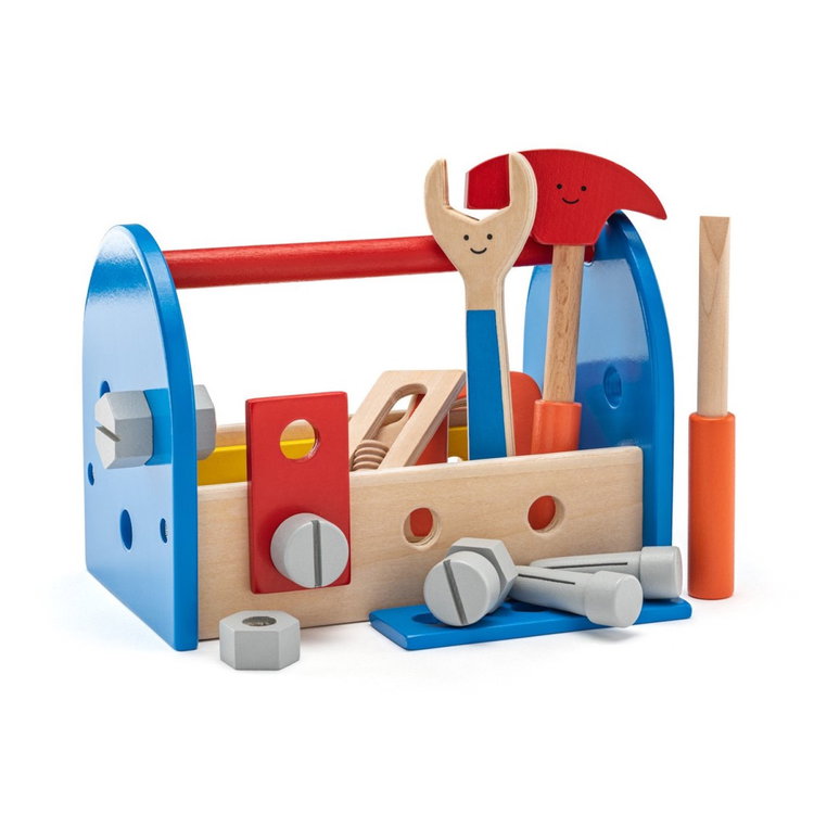 Дървена чанта с инструменти