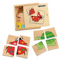 Комплект 4 дървени пъзела Калинка