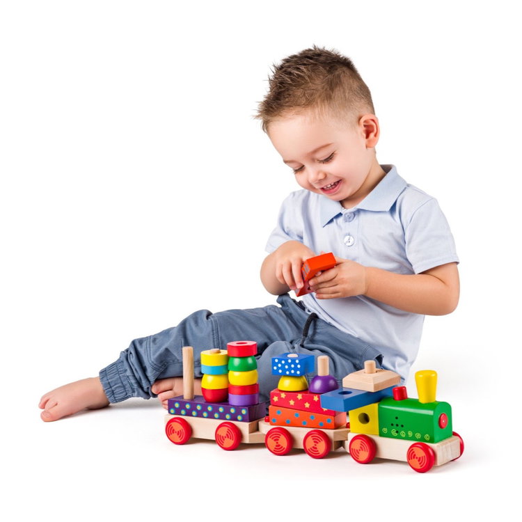 Дървено влакче със звук