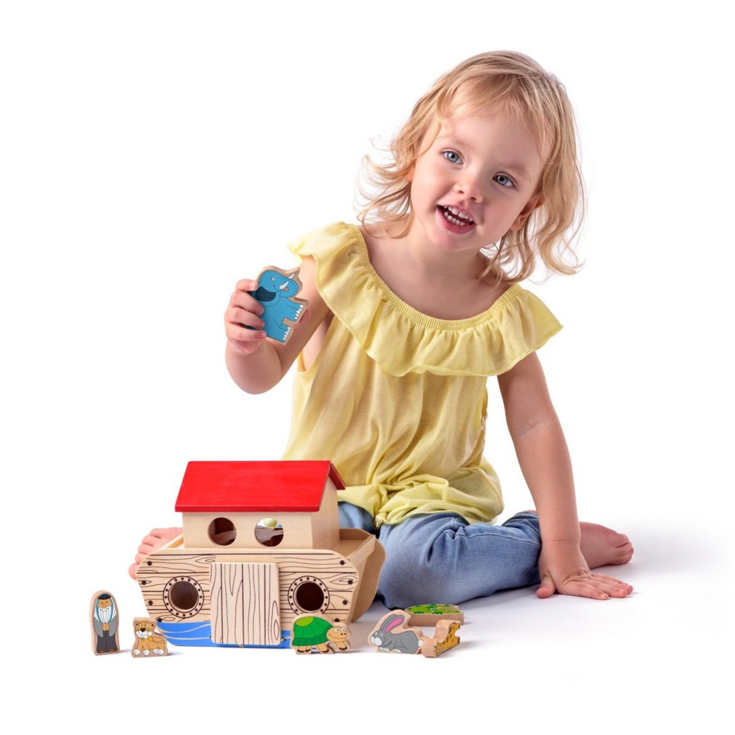 Дървен кораб с животни Ной