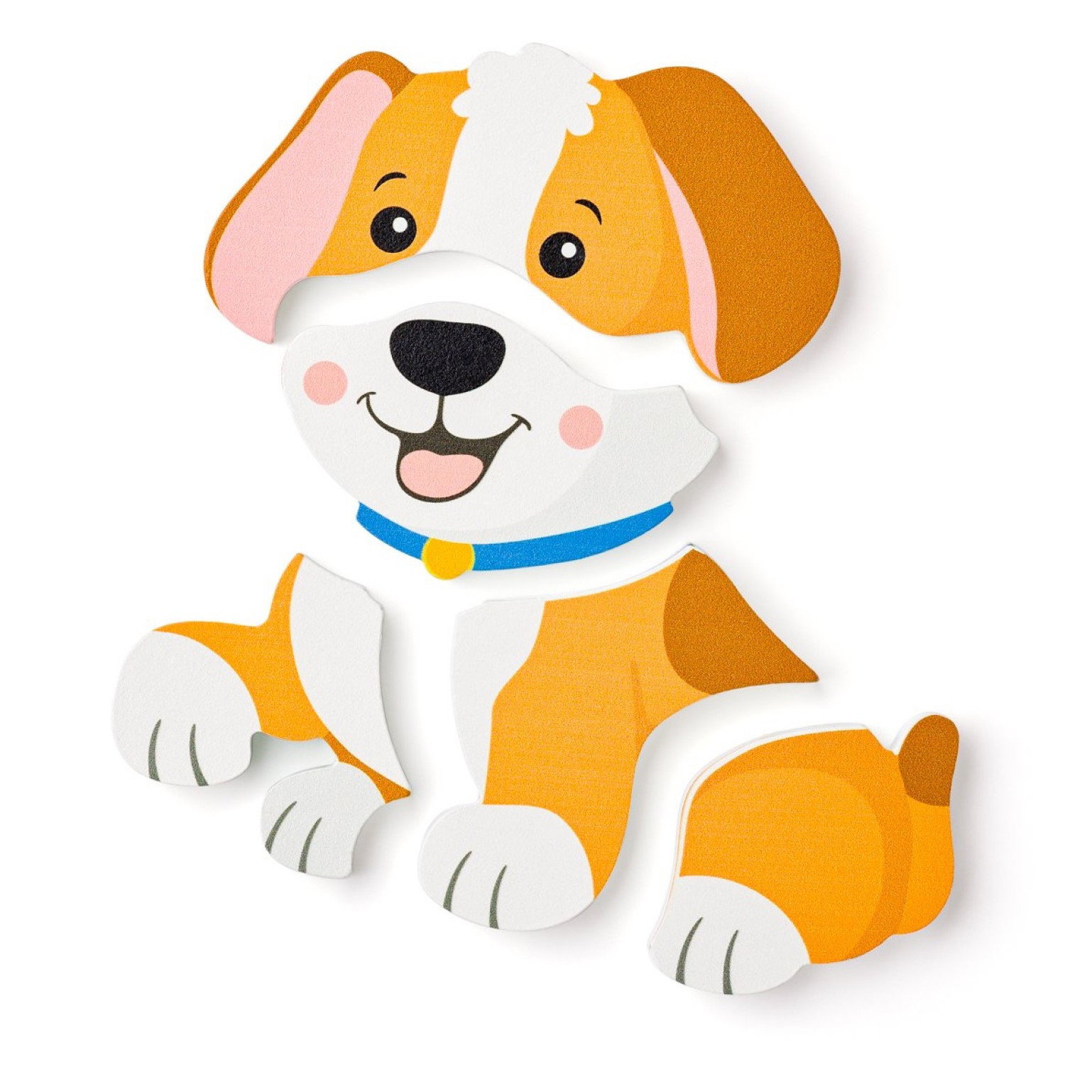 Дървен бебешки пъзел Куче