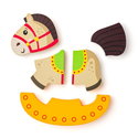 Дървен бебешки пъзел Конче
